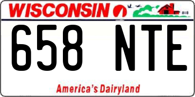 WI license plate 658NTE