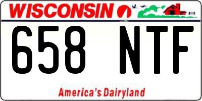 WI license plate 658NTF