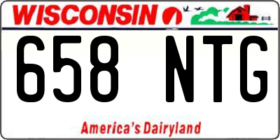 WI license plate 658NTG