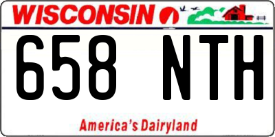 WI license plate 658NTH