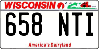 WI license plate 658NTI