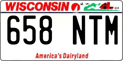 WI license plate 658NTM