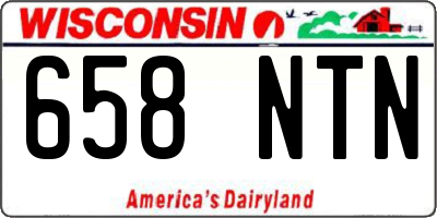 WI license plate 658NTN