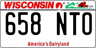 WI license plate 658NTO