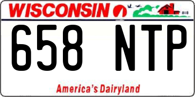 WI license plate 658NTP