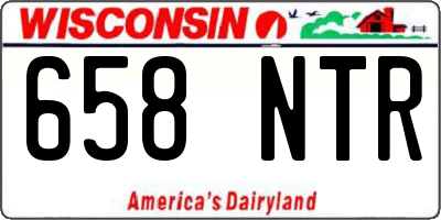WI license plate 658NTR