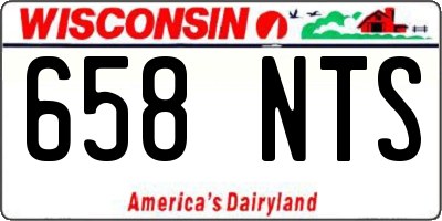 WI license plate 658NTS