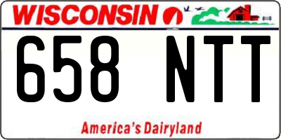 WI license plate 658NTT