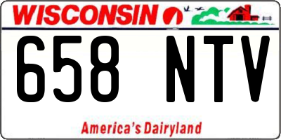 WI license plate 658NTV