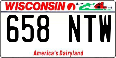 WI license plate 658NTW