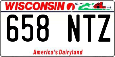 WI license plate 658NTZ