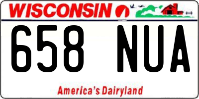 WI license plate 658NUA