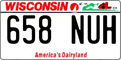 WI license plate 658NUH