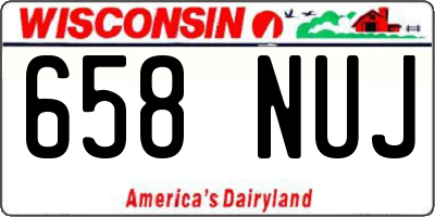 WI license plate 658NUJ