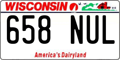 WI license plate 658NUL