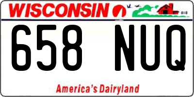 WI license plate 658NUQ