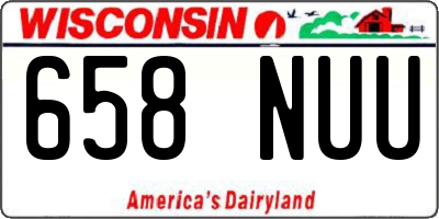 WI license plate 658NUU
