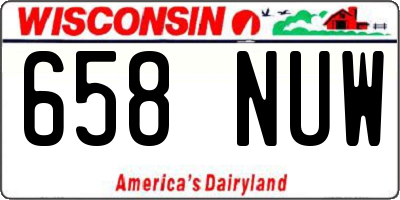 WI license plate 658NUW
