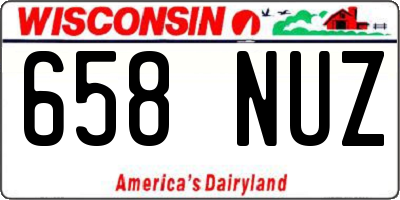WI license plate 658NUZ