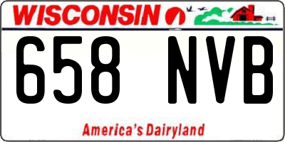 WI license plate 658NVB