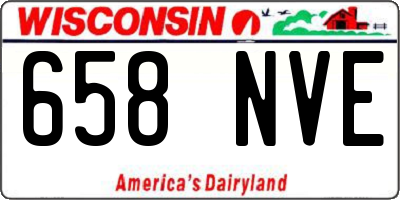WI license plate 658NVE
