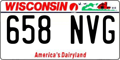 WI license plate 658NVG