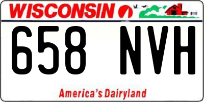 WI license plate 658NVH