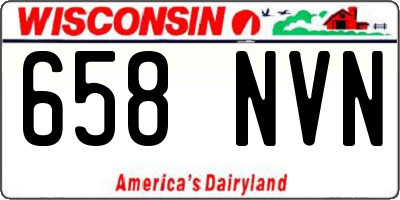 WI license plate 658NVN