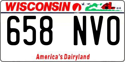 WI license plate 658NVO