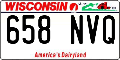 WI license plate 658NVQ