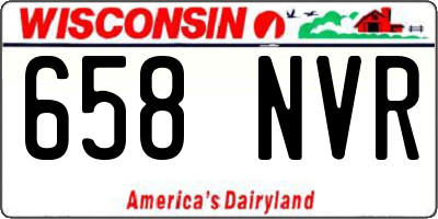 WI license plate 658NVR