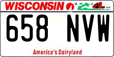 WI license plate 658NVW