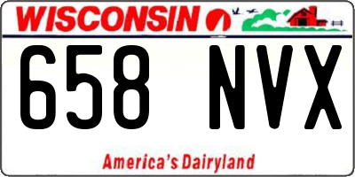 WI license plate 658NVX