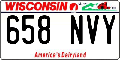 WI license plate 658NVY