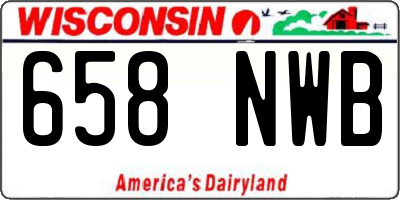 WI license plate 658NWB