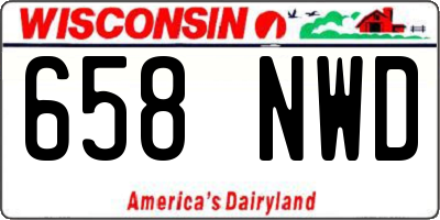 WI license plate 658NWD