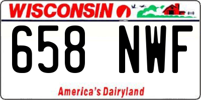WI license plate 658NWF
