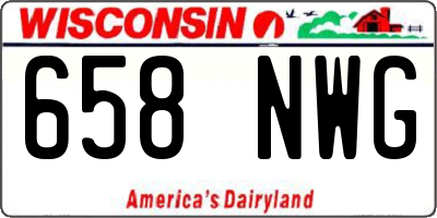 WI license plate 658NWG