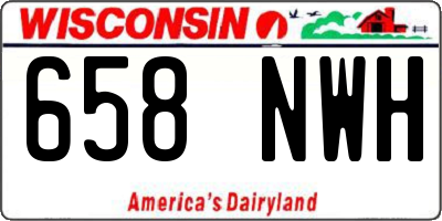 WI license plate 658NWH