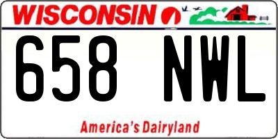 WI license plate 658NWL