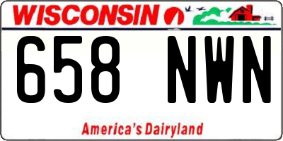 WI license plate 658NWN