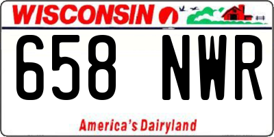 WI license plate 658NWR