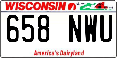 WI license plate 658NWU