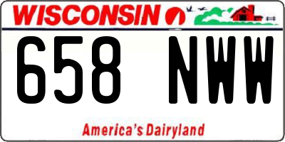 WI license plate 658NWW