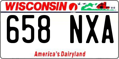WI license plate 658NXA