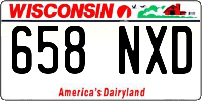 WI license plate 658NXD