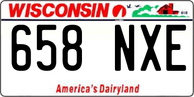 WI license plate 658NXE