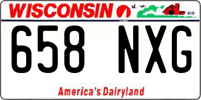 WI license plate 658NXG