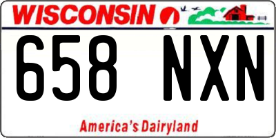 WI license plate 658NXN