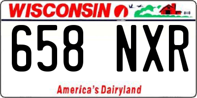 WI license plate 658NXR